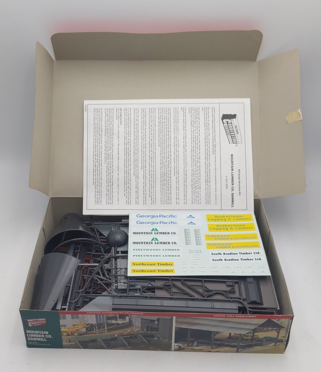 Walthers 933-3058 HO Mountain Lumber Company Sawmill Building Kit LN/Box