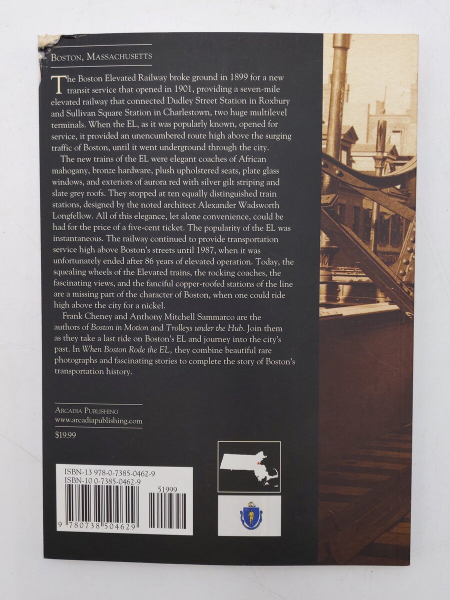 When Boston Rode the EL Paperback Book Frank Cheney, Anthony Mitchell Sammarco VG
