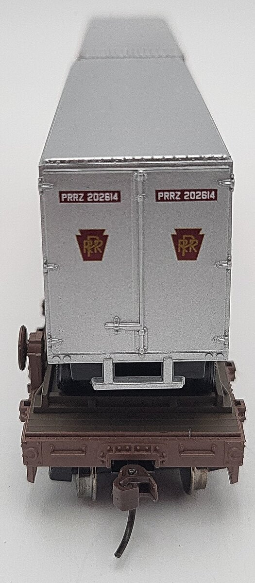 Athearn 92354 HO Scale Pennsylvania #475743 50' Flatcar With Two 25' Trailers LN/Box
