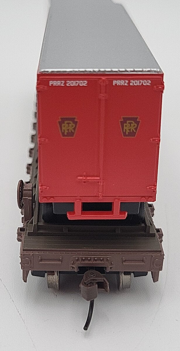 Athearn 92353 HO Scale Pennsylvania #475318 50' Flatcar With 25' Trailers LN/Box