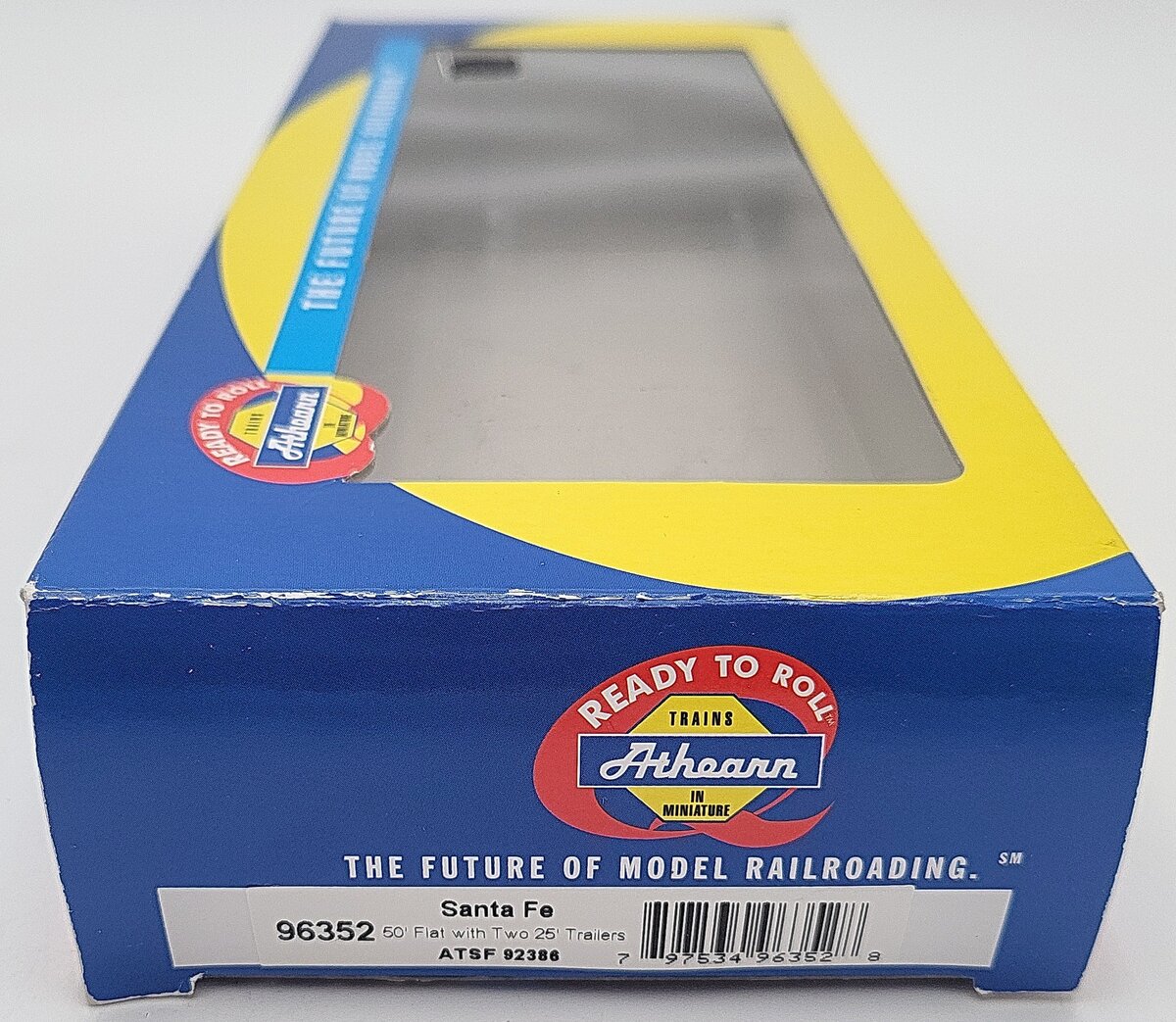 Athearn 96352 HO Santa Fe RTR 50' Flat Car with 2 25' Trailers #92386 EX/Box