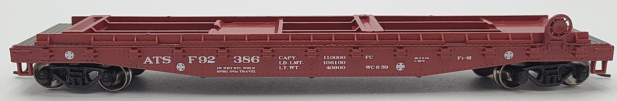 Athearn 96352 HO Santa Fe RTR 50' Flat Car with 2 25' Trailers #92386 EX/Box