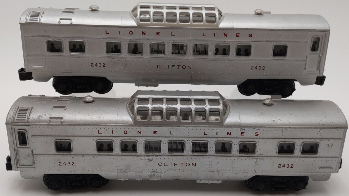 Lionel 2432 Vintage O Lionel Lines Clifton Illuminated Dome Cars [2]