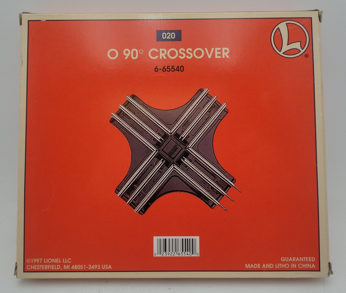 Lionel 6-65540 O Gauge 90 Degree Crossover EX/Box