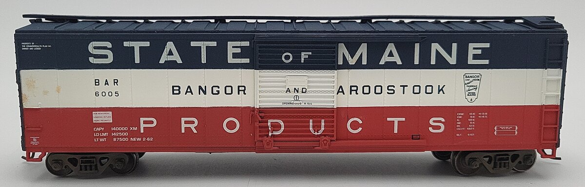 Athearn 7073 HO Scale BAR 50' Single Door Boxcar #6005 EX
