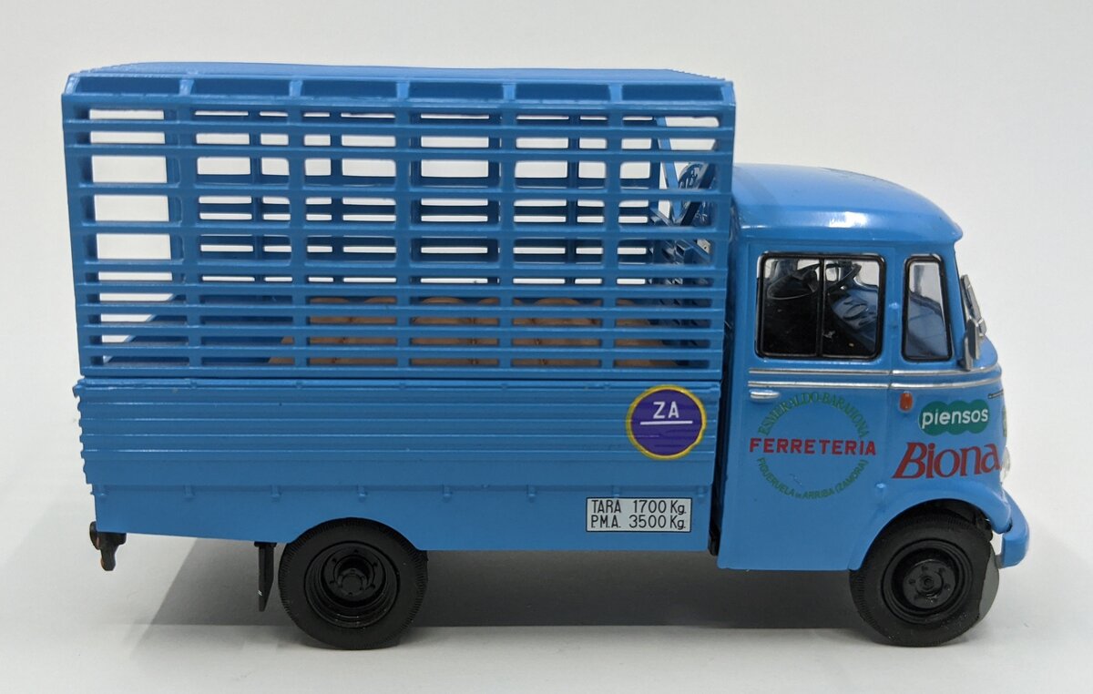 1:43 Diecast Mercedes L319 Truck w/ Cage Cover and Bag Load EX