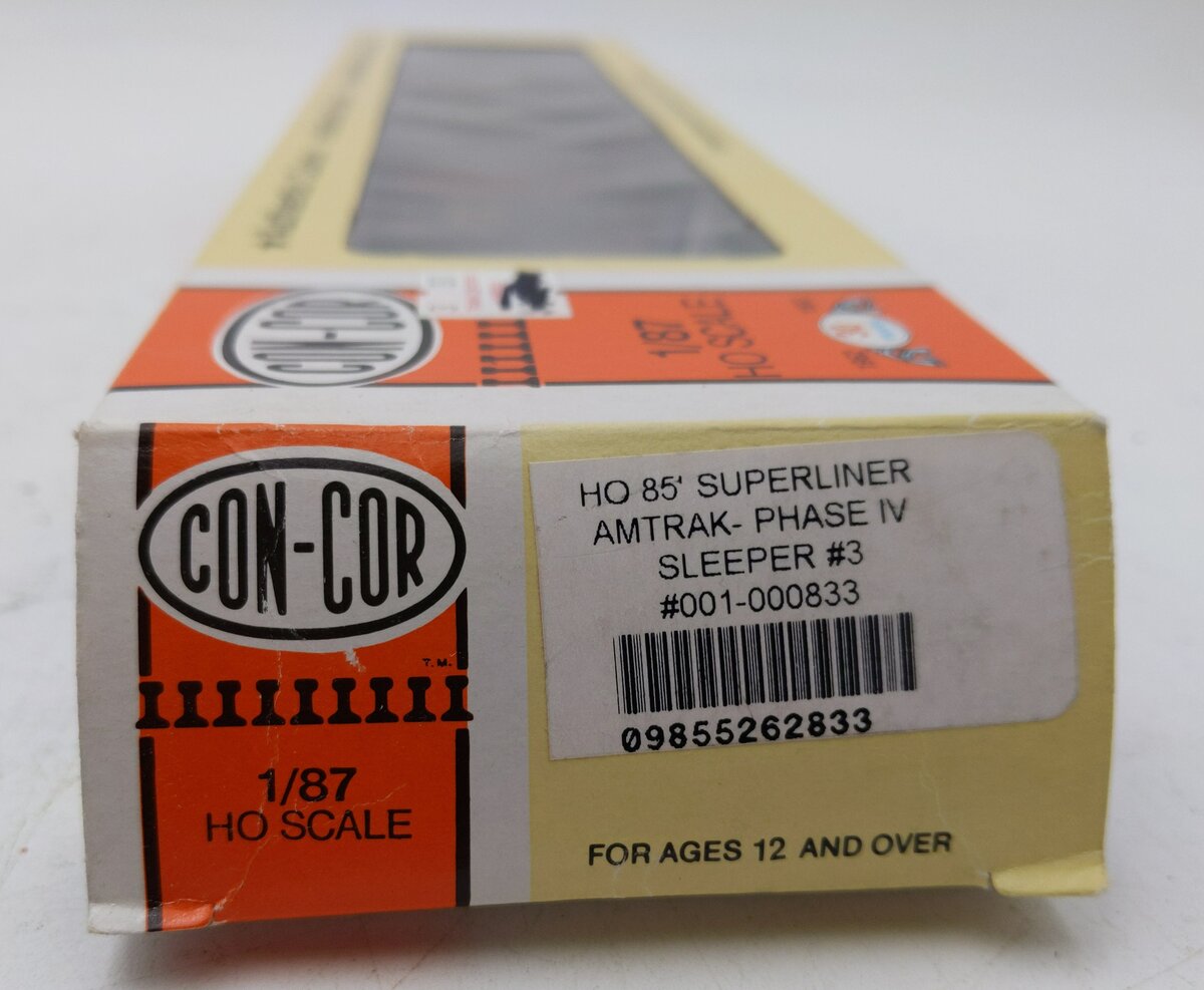 Con-Cor 000833 HO Amtrak Phase IV 85' Phase IV Sleeper Car EX/Box