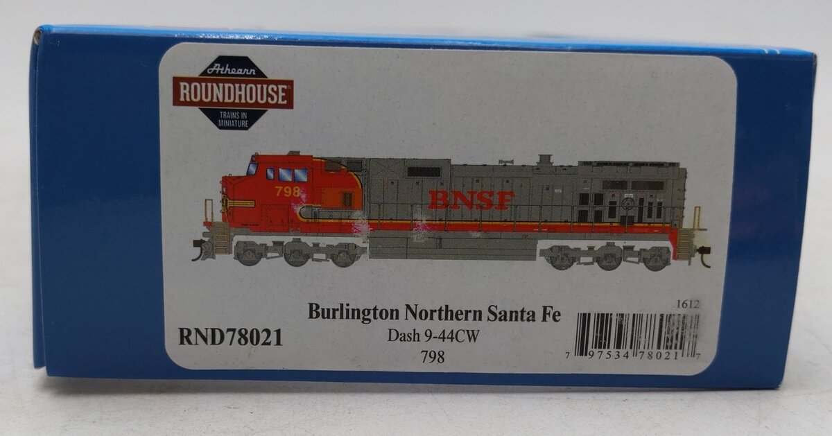 Athearn RND78021 HO Burlington Northern Santa Fe Dash 9-44CW Diesel Loco #798 LN/Box