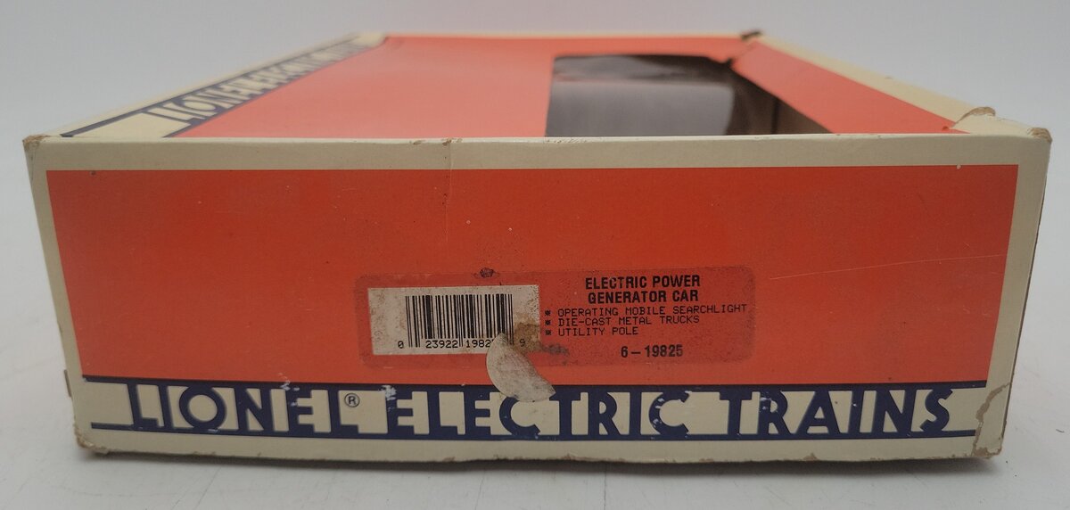 Lionel 6-19825 O Gauge EMD Electric Power Generator Car Set VG/Box