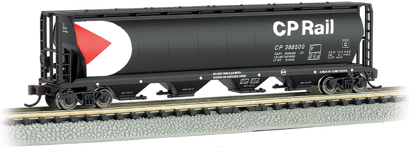 Bachmann 19177 N CP Rail 4 Bay Cylindrical Grain Hopper #388500 LN/Box