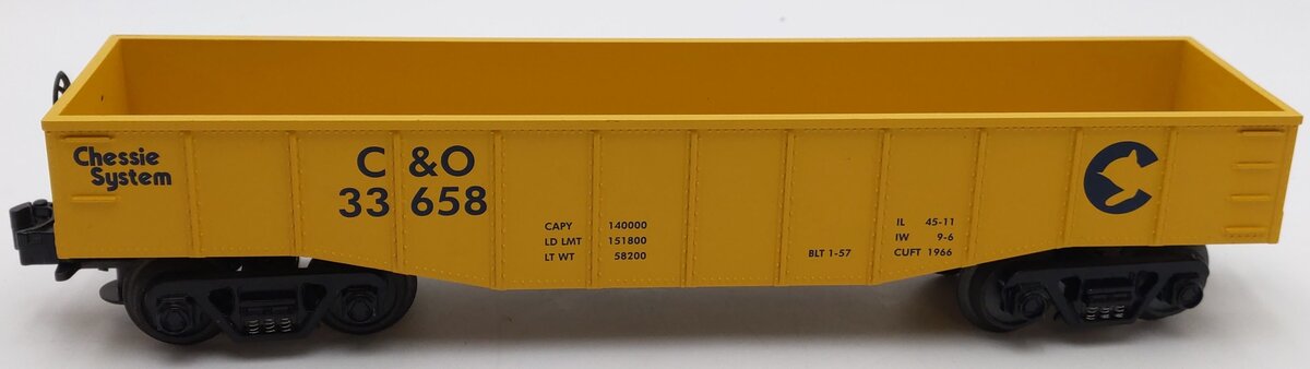 MTH 33-7203 O Chesapeake and Ohio Gondola w/I-Beam Load #33658 EX/Box