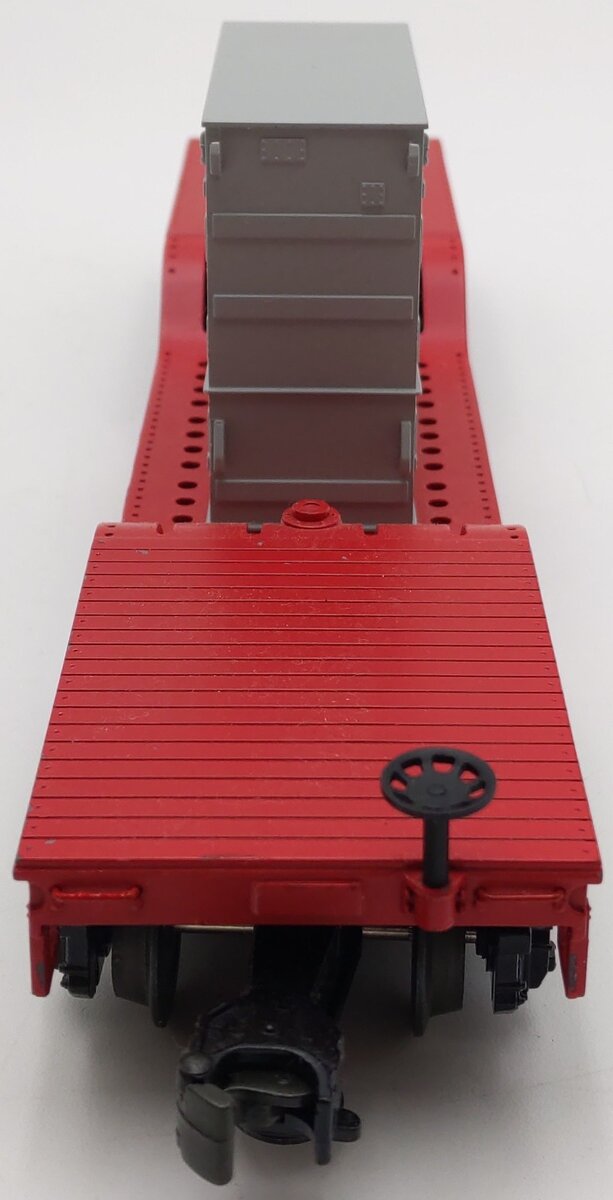 MTH 30-8301 O Gauge Santa Fe Die-Cast Depressed Center Flatcar w/ Transformer VG/Box