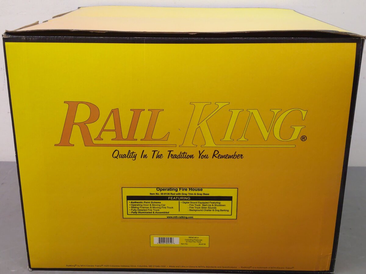 MTH 30-9136 O Operating Firehouse VG/Box