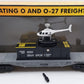 MTH 30-7658 O Gauge MTH Flatcar w Operating Helicopter VG/Box