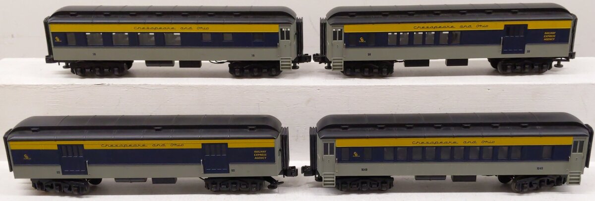 MTH 30-6248 O Chesapeake & Ohio RailKing Madison Passenger Set (Set of 4) VG/Box