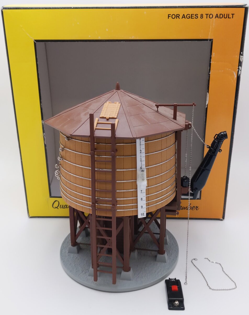 MTH 30-11028 O Scale Operating Wood Water Tower EX/Box