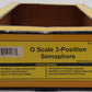 MTH 30-11023 O Scale 3 Position Semaphore EX/Box