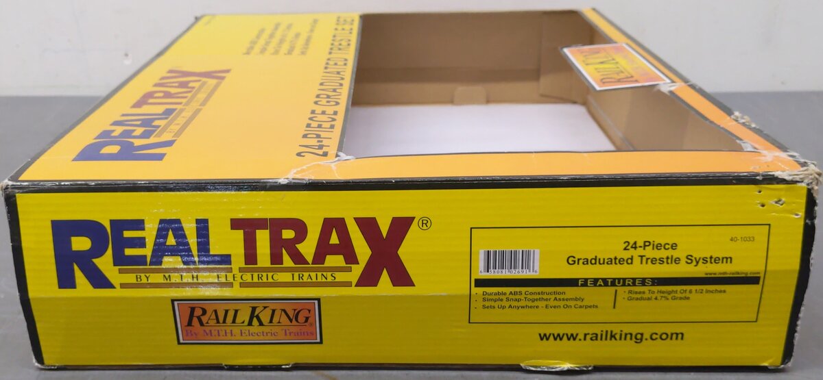 MTH 40-1033 O RealTrax - 24-Piece Graduated Trestle System Set EX/Box