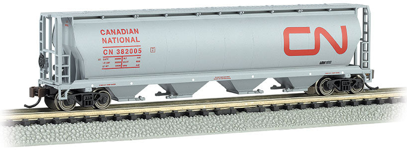 Bachmann 19163 N Canadian National 4 Bay Cylindrical Grain Hopper #382005 LN/Box