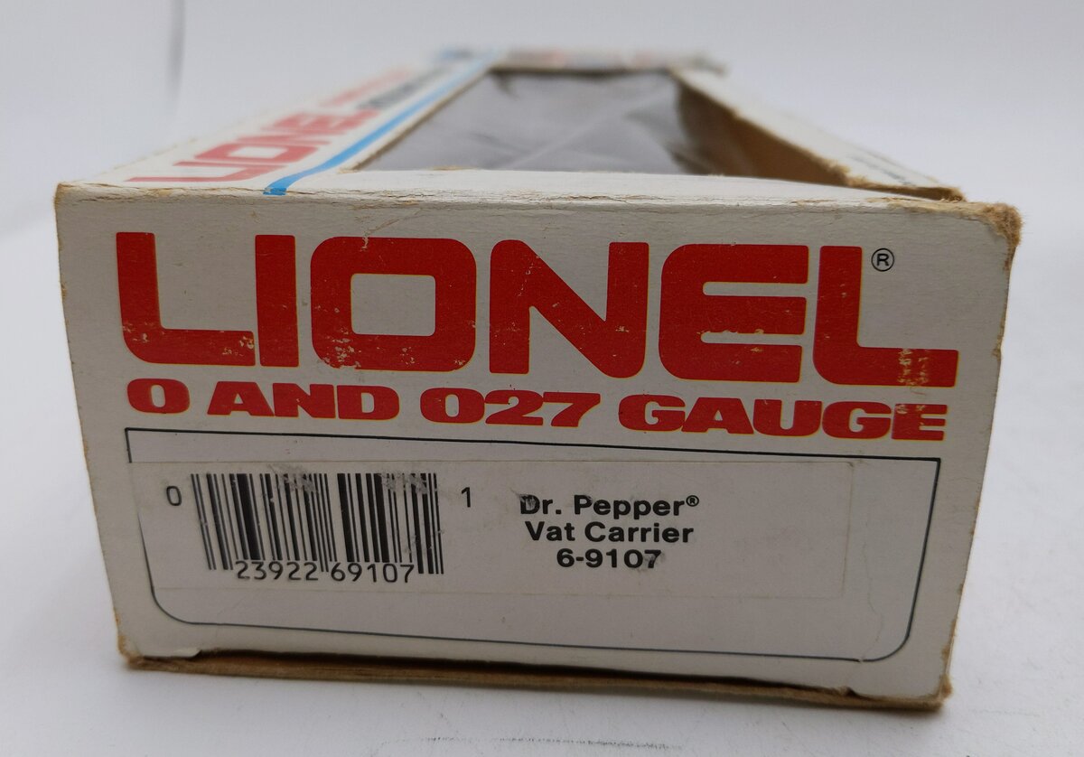 Lionel 6-9107 O Gauge Dr. Pepper Vat Carrier #9107 LN/Box