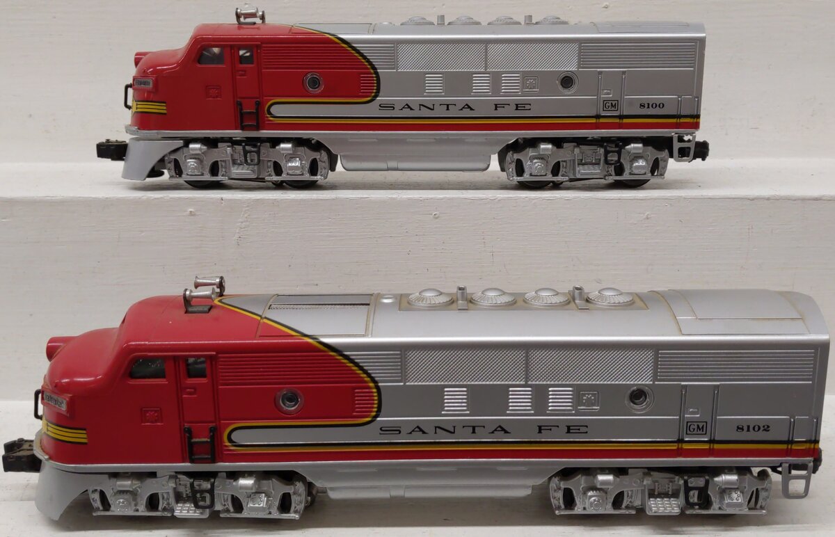 Lionel 6-11711 O Santa Fe F-3 AA Diesel Locomotive Set #8100/8102 with RS EX