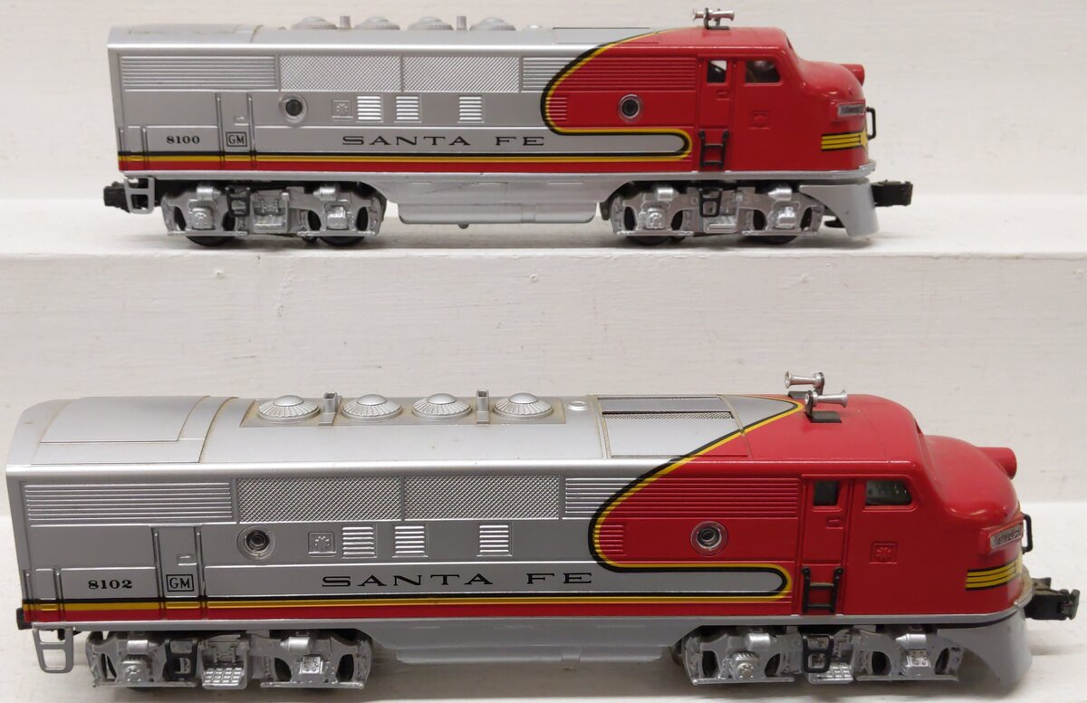 Lionel 6-11711 O Santa Fe F-3 AA Diesel Locomotive Set #8100/8102 with RS EX