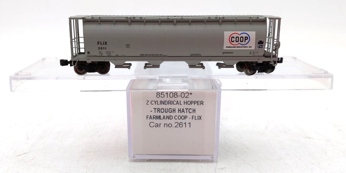 InterMountain 85108-02 Z Scale FLIX 4 Bay Cylindrical Hopper #2611 NIB