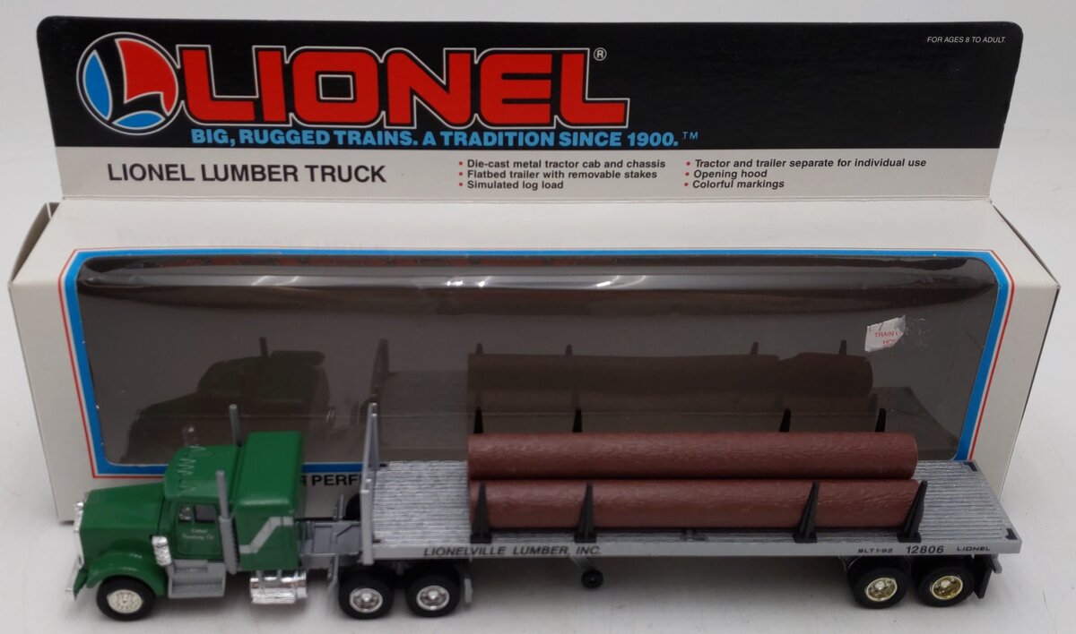 Lionel 6-12806 O Gauge Lionelville Lumber Inc Tractor Trailer Truck EX/Box