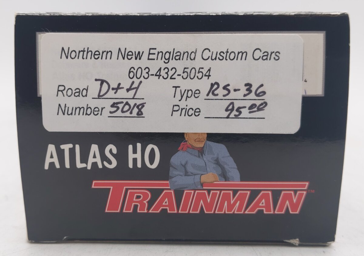 Atlas 10000396 HO Scale D&H RS36 Diesel Locomotive #5018 - Custom w/DCC/Box