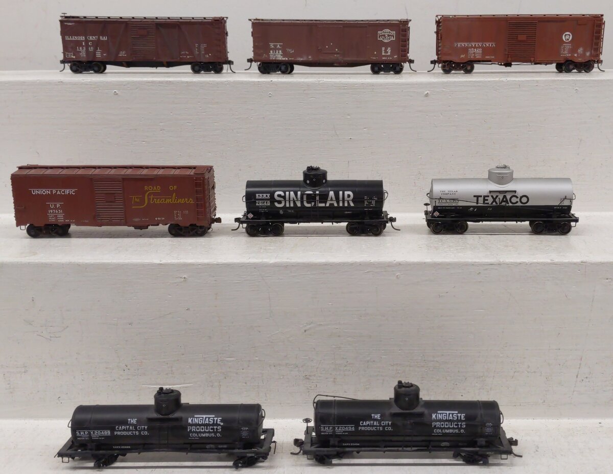 HO Scale Boxcars & Tank Cars#20489/26148/20494/9383/8125/163401/65429/197631 [8]