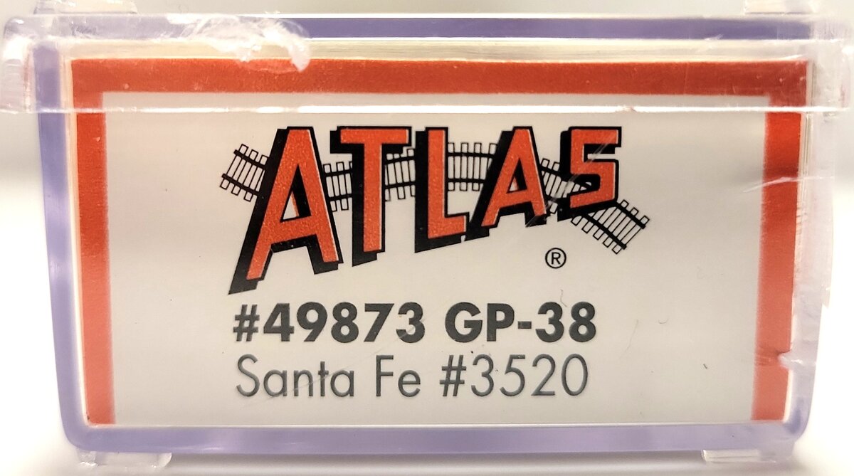 Atlas 49873 N Santa Fe GP-38 Diesel Locomotive #3520 with DCC LN/Box