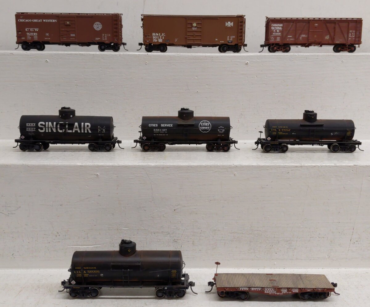 HO Boxcars, Tank & Flatcar #925528/77787/26107/1127/56005/90171/92048/426038 [8]