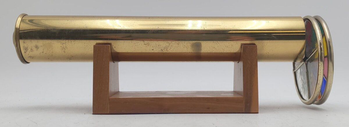 13" Brass Kaleidoscope & Stand VG