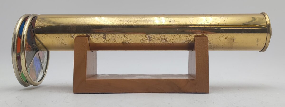 13" Brass Kaleidoscope & Stand VG