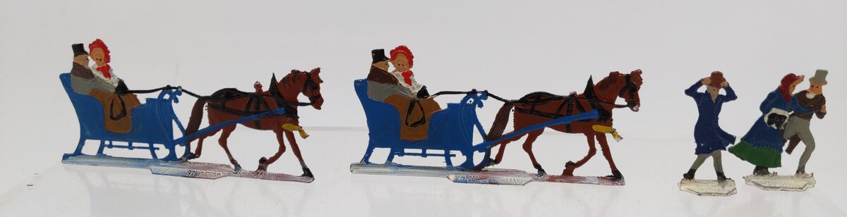Heinrichsen German Flat Lead Figures [23] EX