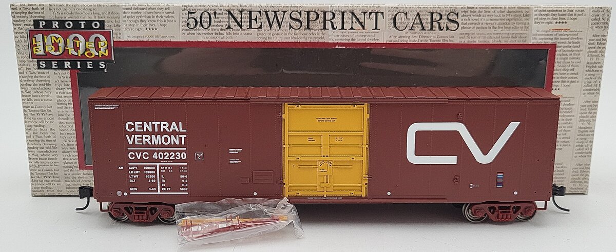 Proto 1000 300560 HO Scale Central Vermont 50' Newsprint Reefer #402230 LN/Box