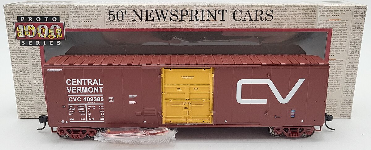 Proto 1000 300561 HO Scale Central Vermont 50' Newsprint Reefer #402385 LN/Box