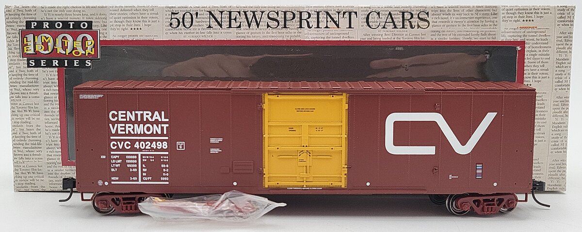 Proto 1000 300562 HO Scale Central Vermont 50' Newsprint Reefer #402498 LN/Box
