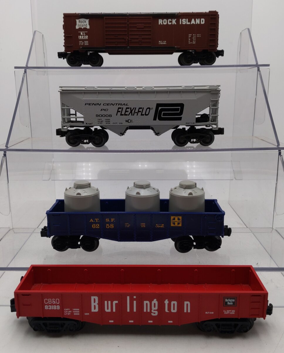 Lionel, K-Line, & Industrial Rail Assorted O Gauge Freight Cars [4] EX