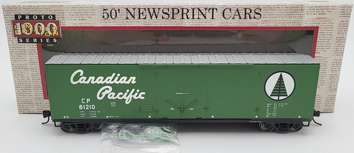 Proto 1000 300554 HO Scale Canadian Pacific 50' Newspaper Boxcar #81210 EX/Box