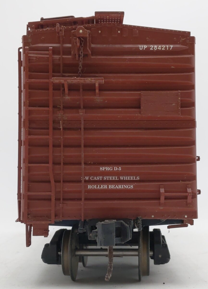 USA Trains R19201C G Union Pacific 40' Box Car #284217 w/ Metal Wheels VG