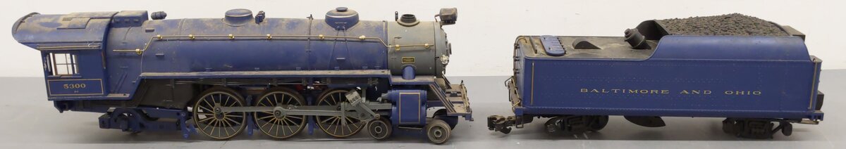 Aristo-Craft 21402 G B&O Blue Comet 4-6-2 Steam Locomotive w/ Tender #5300 VG