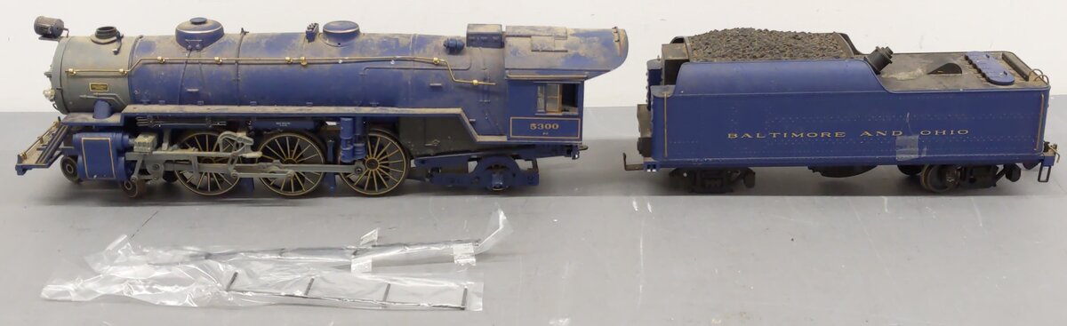 Aristo-Craft 21402 G B&O Blue Comet 4-6-2 Steam Locomotive w/ Tender #5300 VG