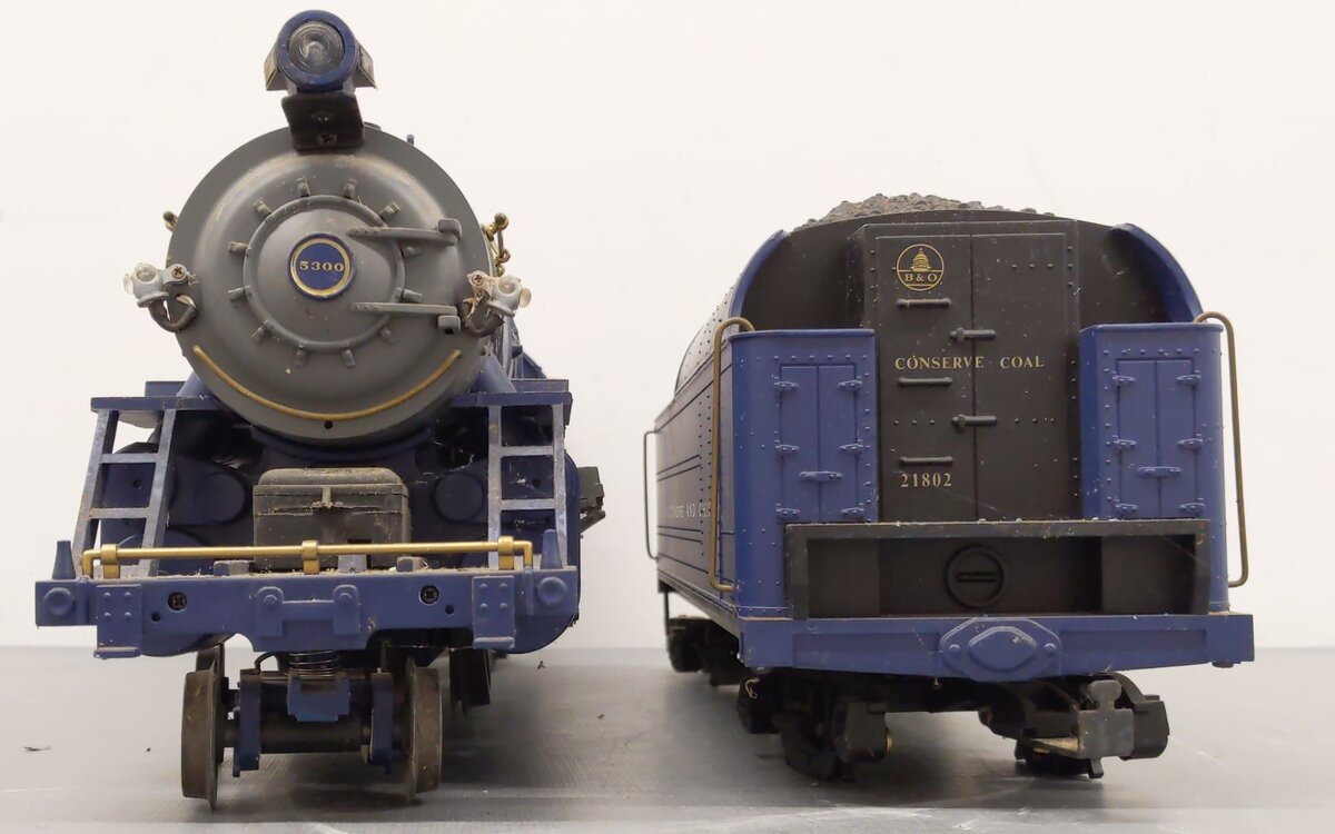 Aristo-Craft 21402 G B&O Blue Comet 4-6-2 Steam Locomotive w/ Tender #5300 VG