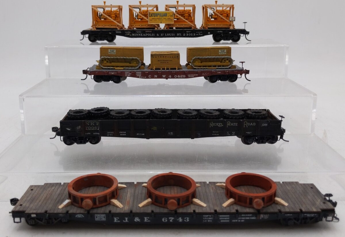 HO Scale Flatcars & Gondola w/Custom Loads #40429/23013/6743/70067 [4]