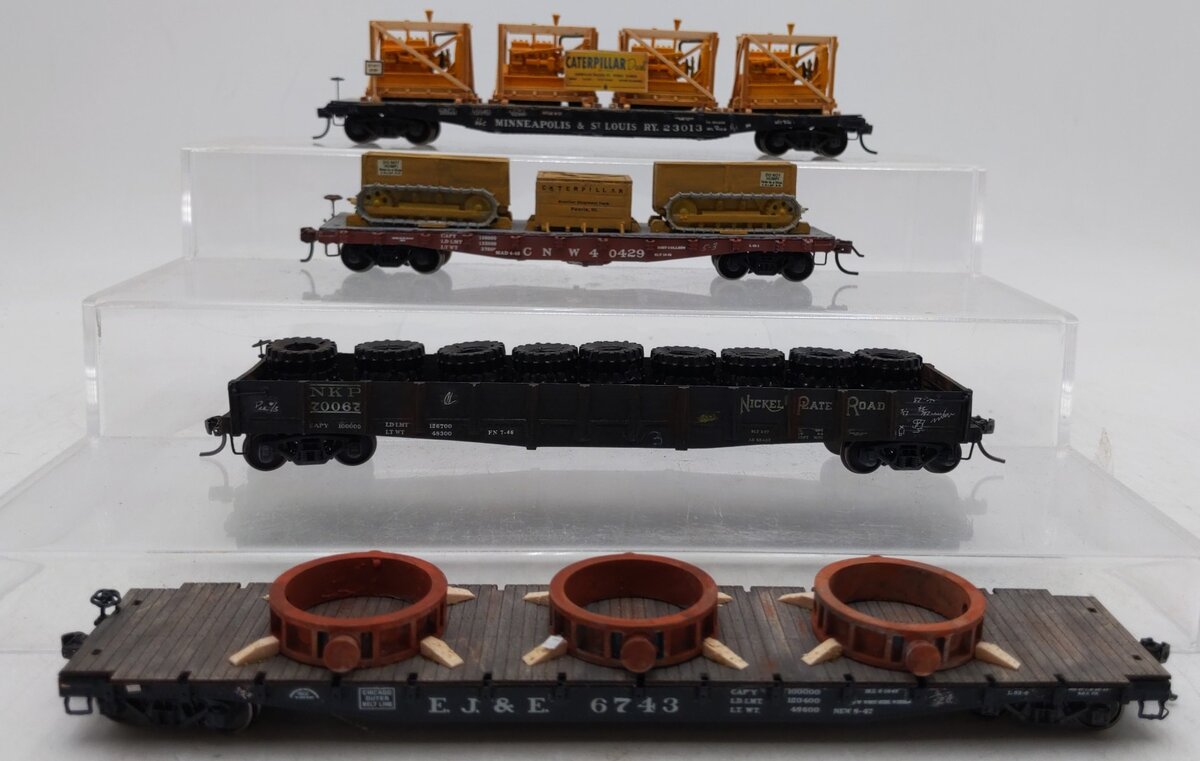 HO Scale Flatcars & Gondola w/Custom Loads #40429/23013/6743/70067 [4]