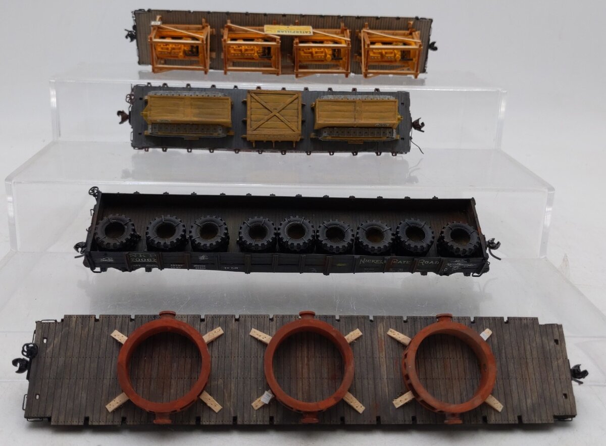 HO Scale Flatcars & Gondola w/Custom Loads #40429/23013/6743/70067 [4]
