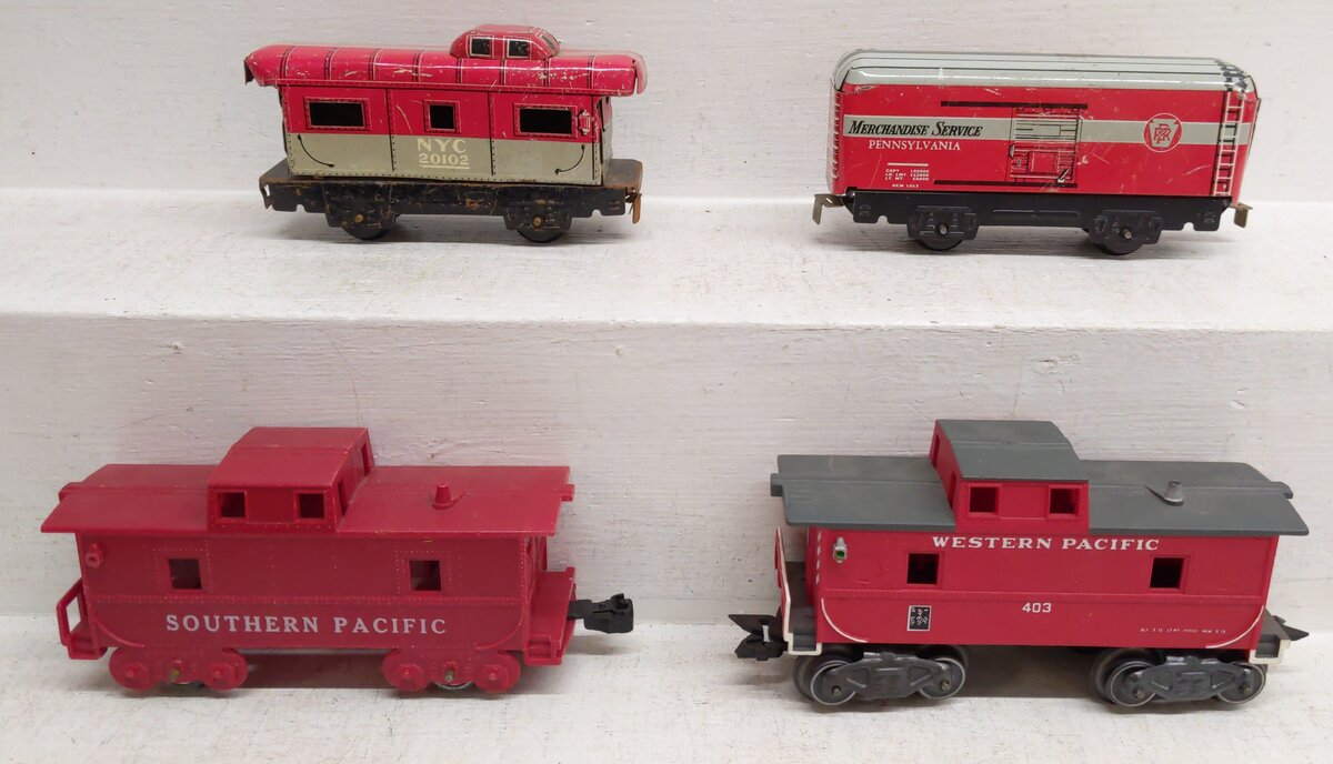 Marx Vintage Prewar Tinplate Freight Cars [4] VG