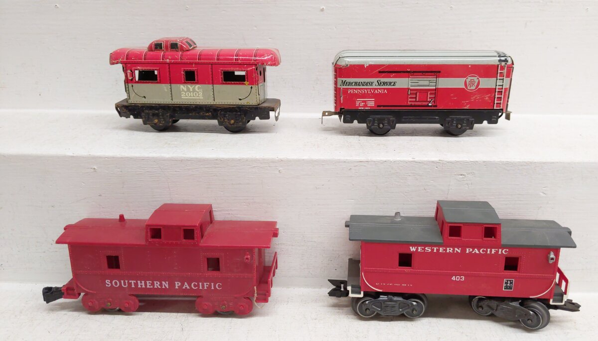 Marx Vintage Prewar Tinplate Freight Cars [4] VG