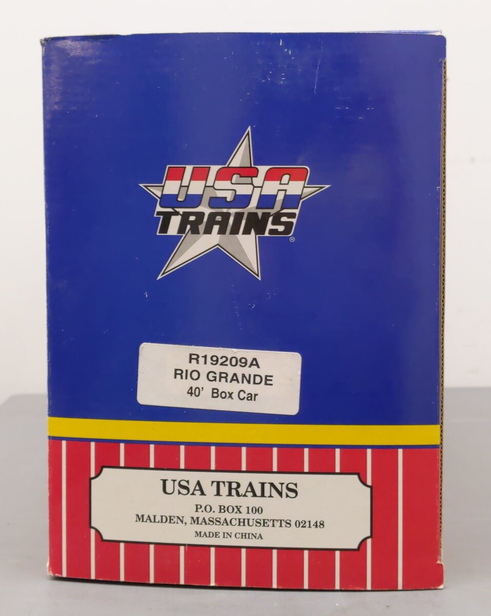 USA Trains R19209A G Rio Grande 40 Ft. PS-1 Steel Box Car #69676 - Metal Wheels VG/Box